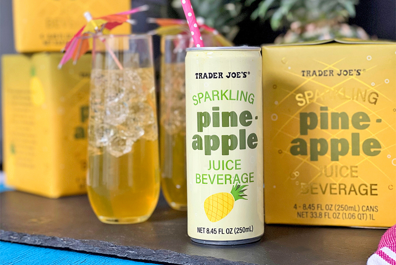 sparkling pineapple juice beverage
